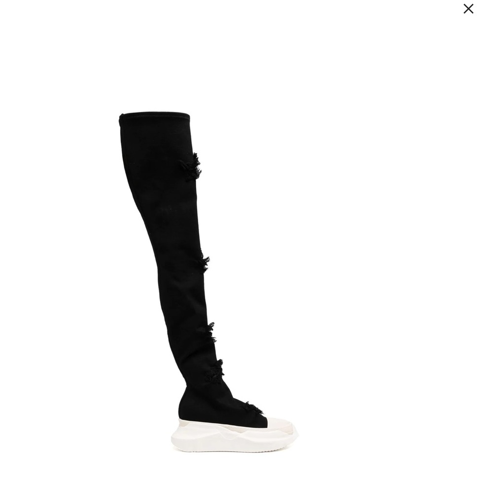 Authentic 💯Rick Owens Dark shadow over the knee boots